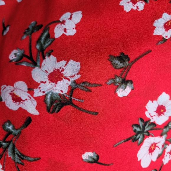 Red Floral Maxi Dress - Picture 3 of 5